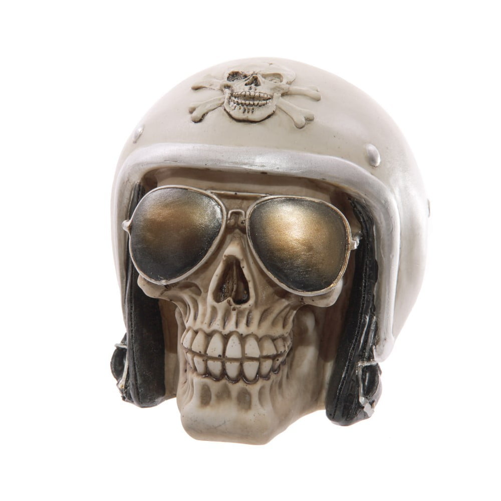 Crâne déco macâbre casque lunettes