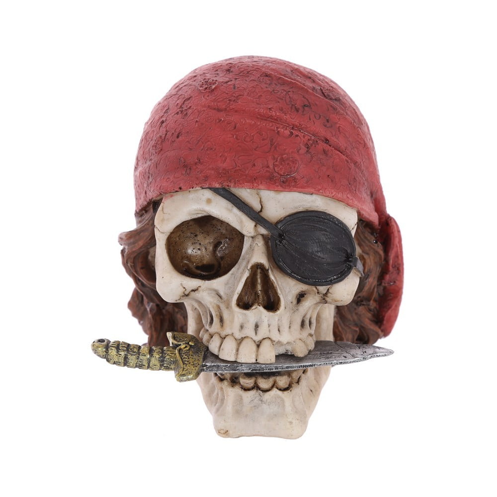 Crâne décoration pirate bandana couteau