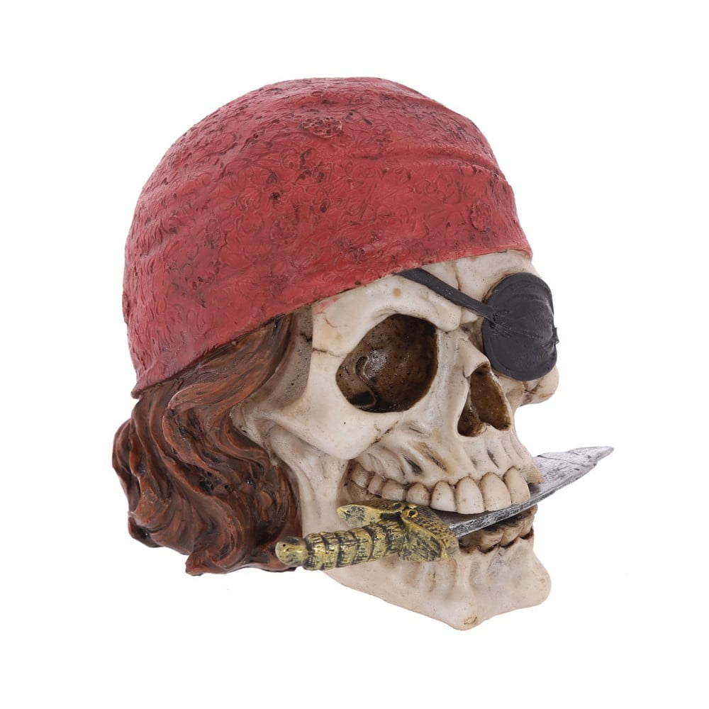 Crâne déco pirate bandana couteau