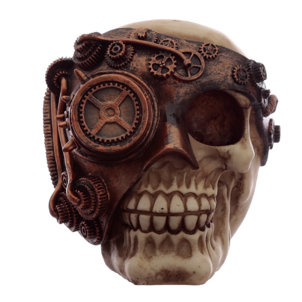 Crâne déco Steampunk Bronze