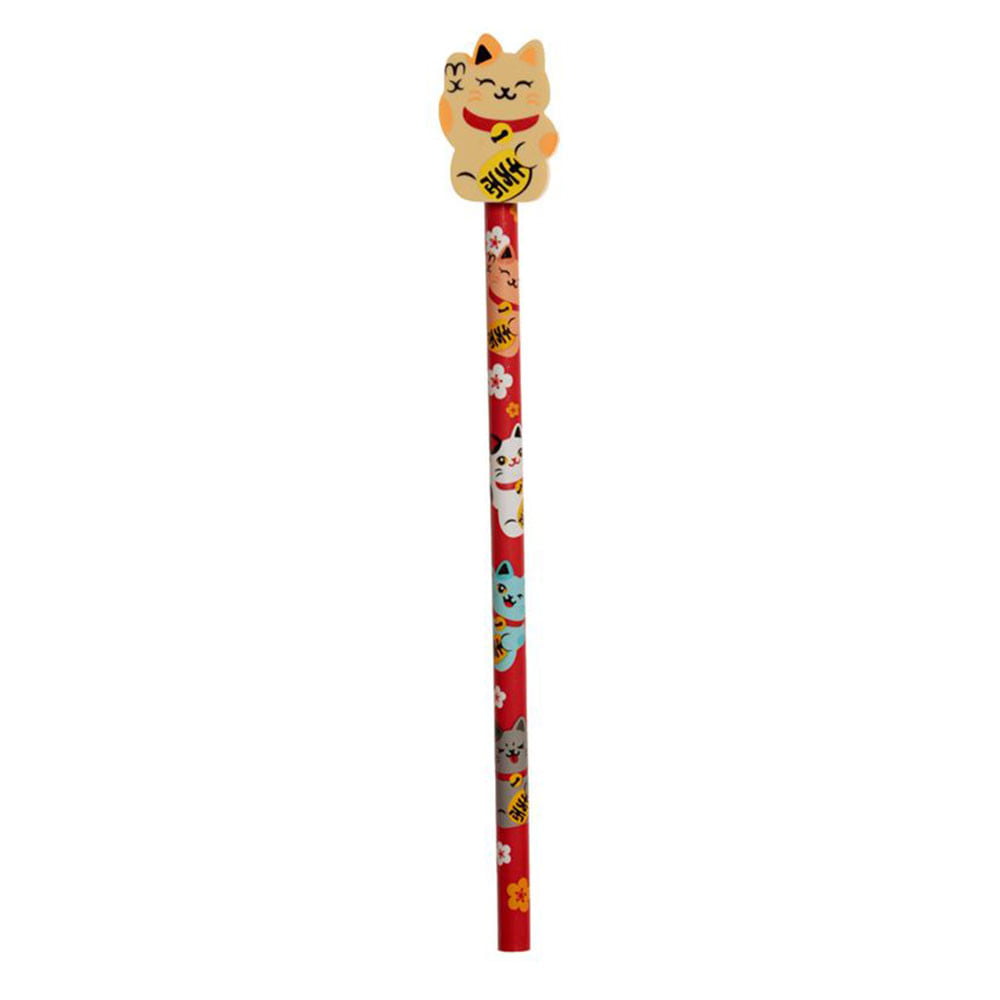 Crayon avec gomme beige Maneki Neko