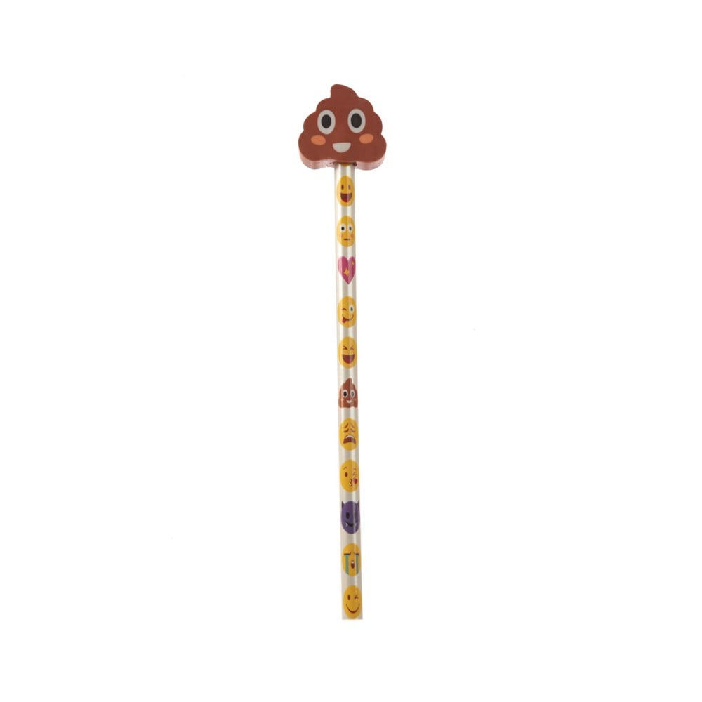 Crayon avec gomme Emoji poop