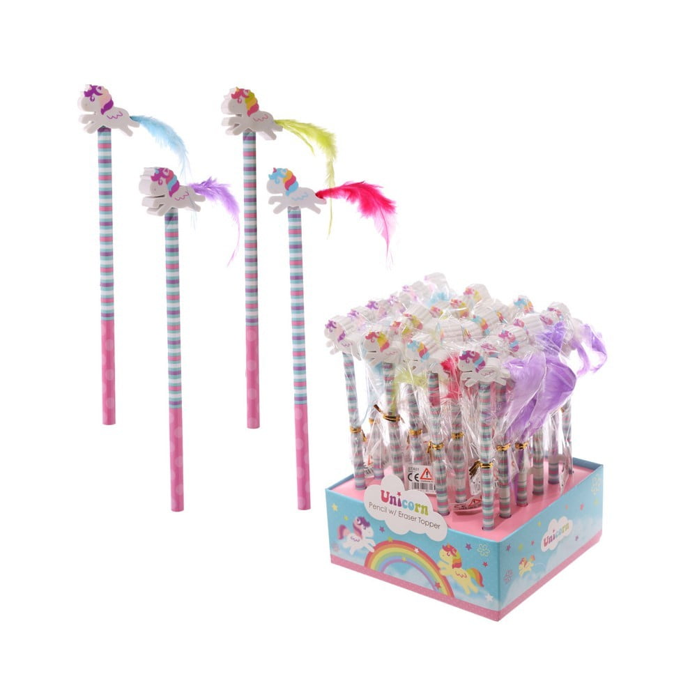 Crayon gomme Licorne rouge