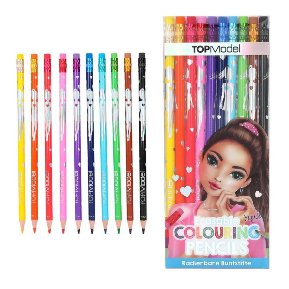TOPModel Crayons de couleurs avec gomme Hayden