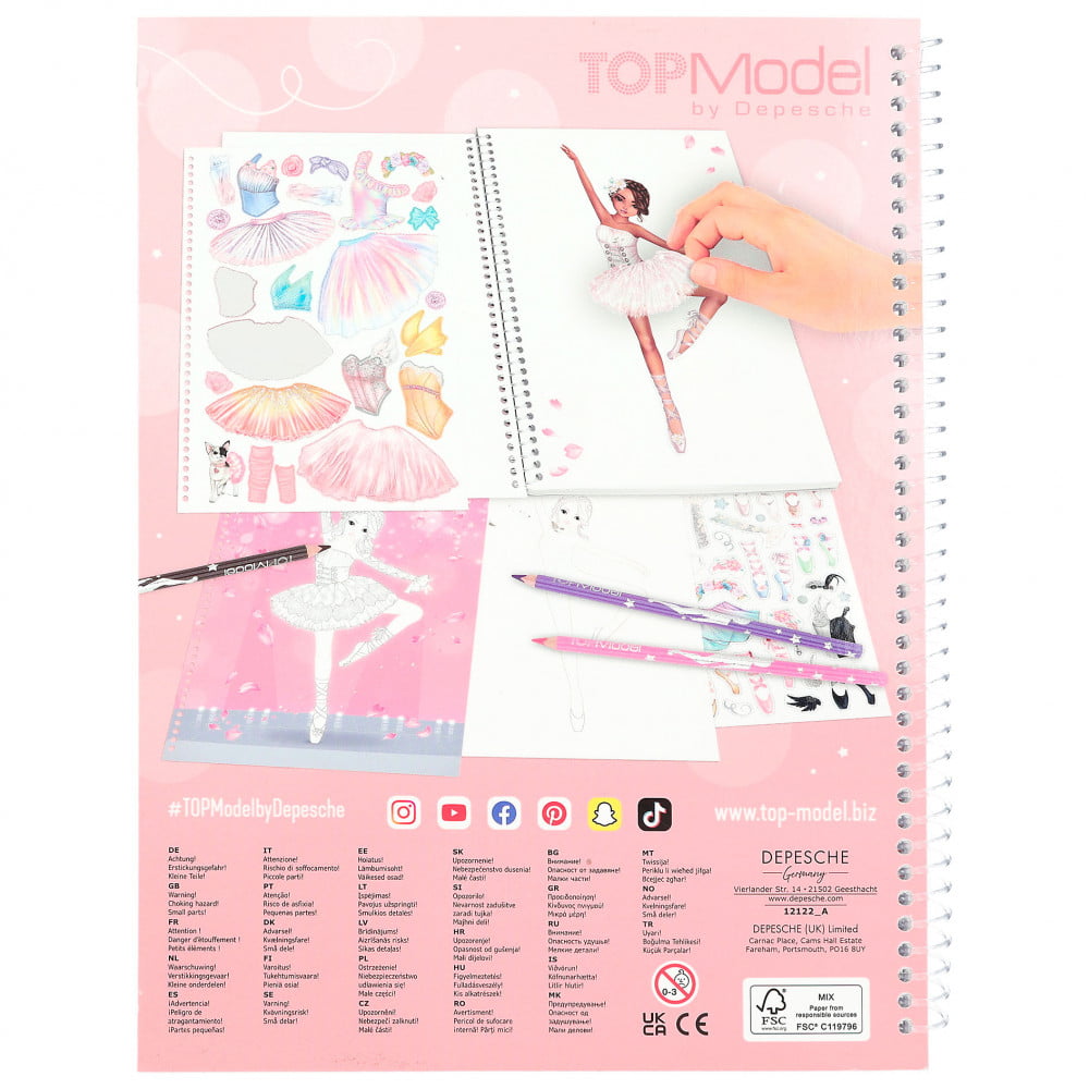Create your TOPModel album à colorier BALLET