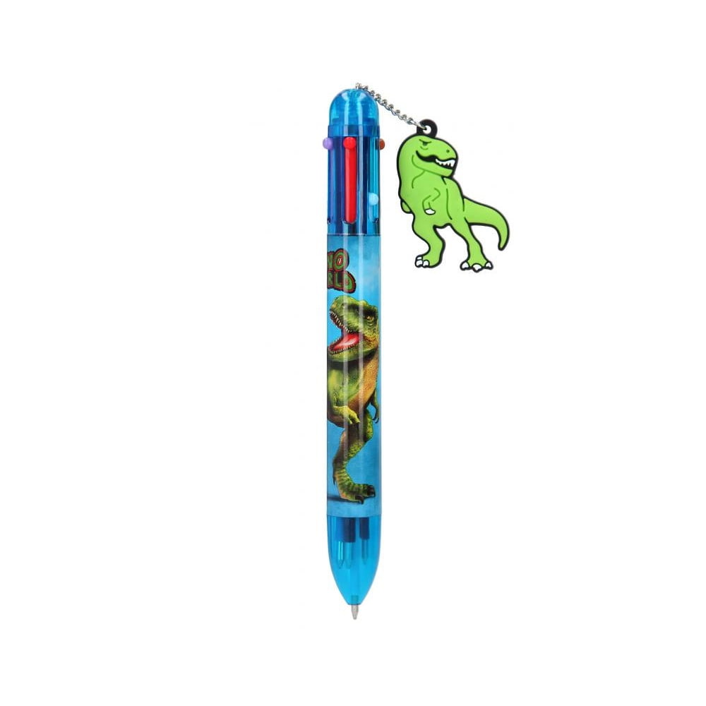 Dino World Stylo 6 couleurs Bleu