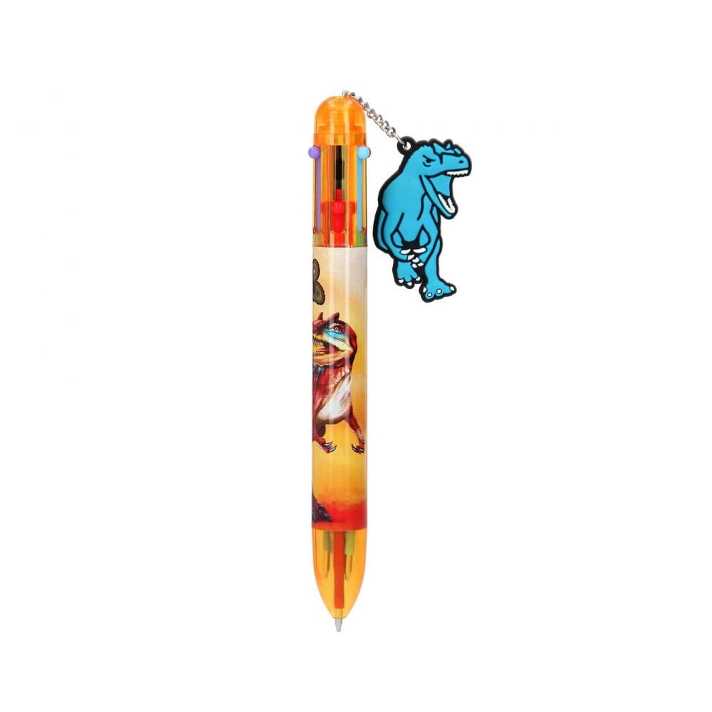 Dino World Stylo 6 couleurs orange