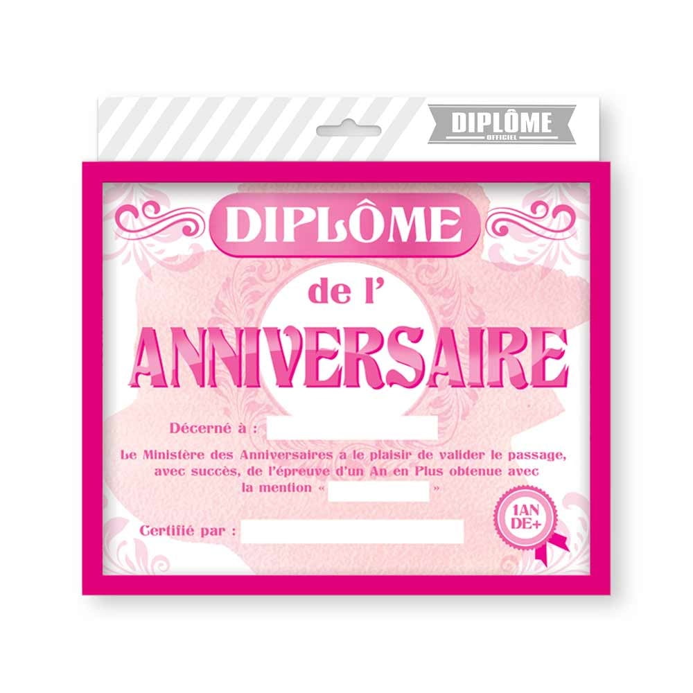 Diplôme Anniversaire Femme