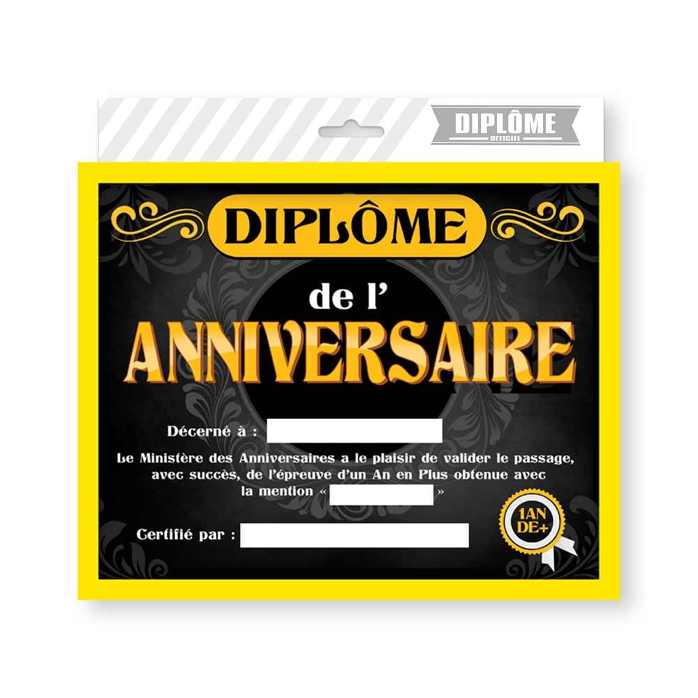 Diplôme Anniversaire Homme