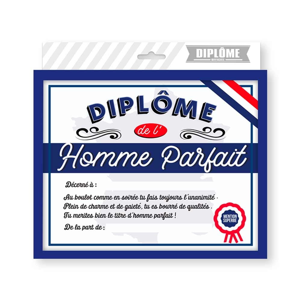 Diplôme Homme Parfait