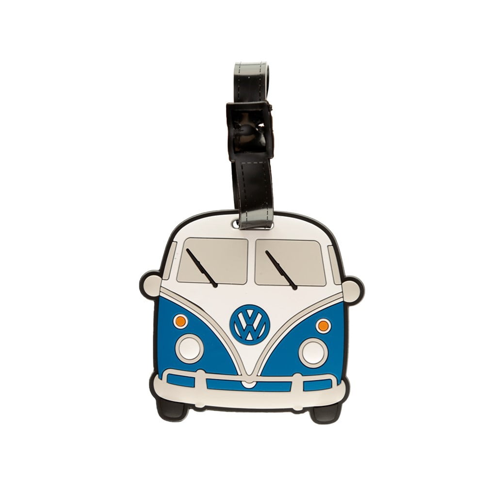 Etiquette à bagages VW Combi bleue