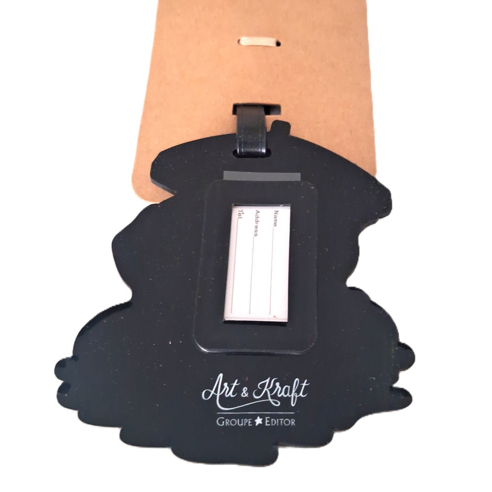 Grande étiquette bagage PREMIUM silicone « Chien drôle »