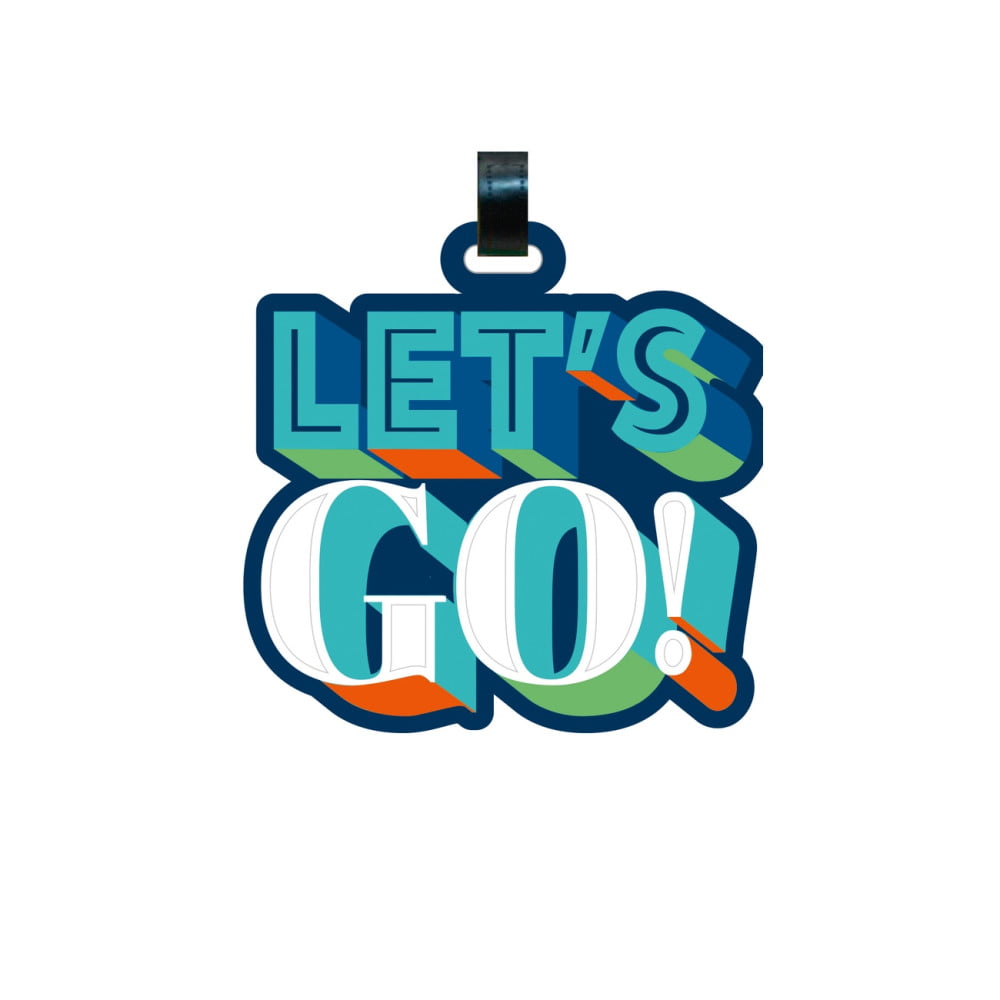 Étiquette bagage PREMIUM silicone « Let's Go »