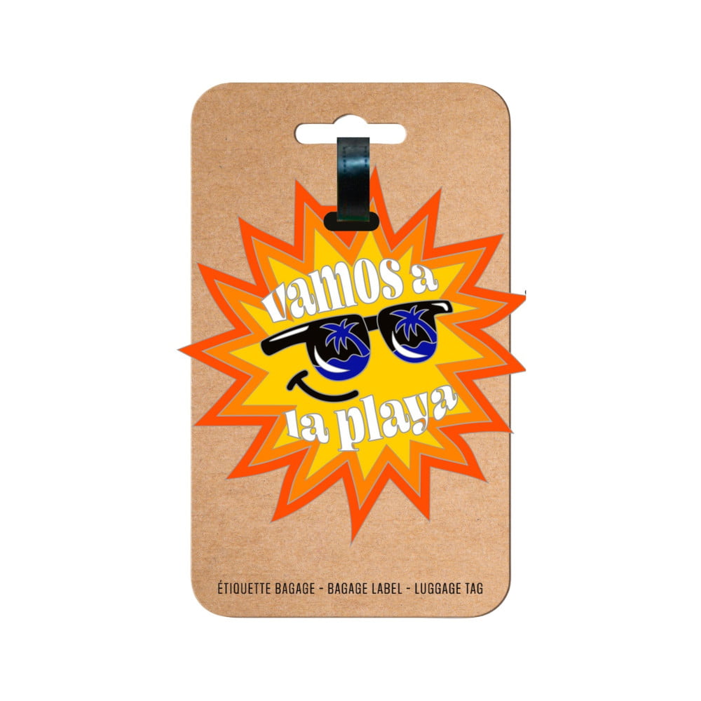 Étiquette bagage PREMIUM silicone « Vamos a la playa »