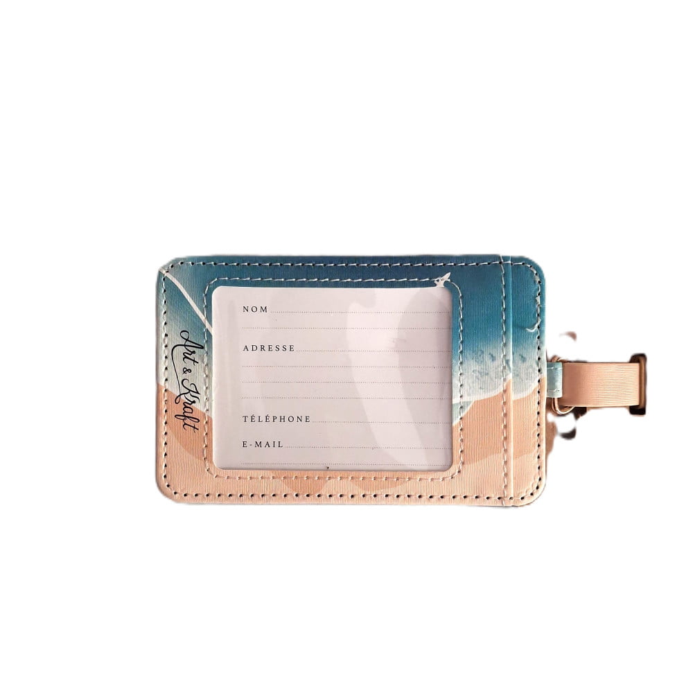 Étiquette bagage PREMIUM simili-cuir « Plage »