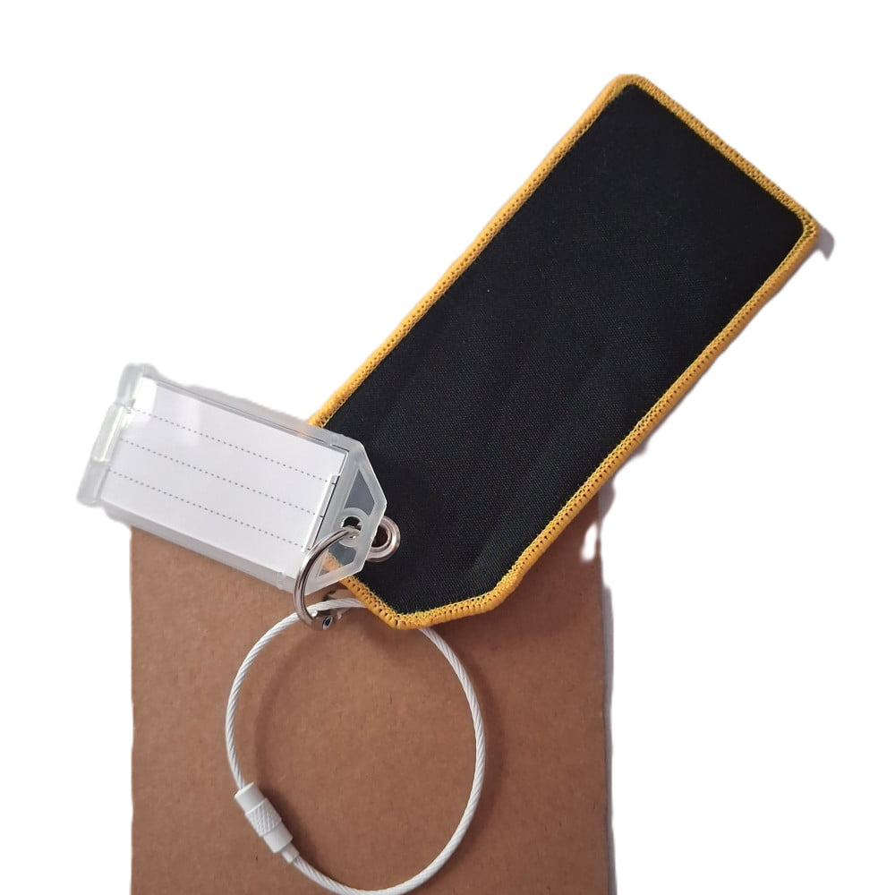 Étiquette bagage PREMIUM tissu « On the road again »
