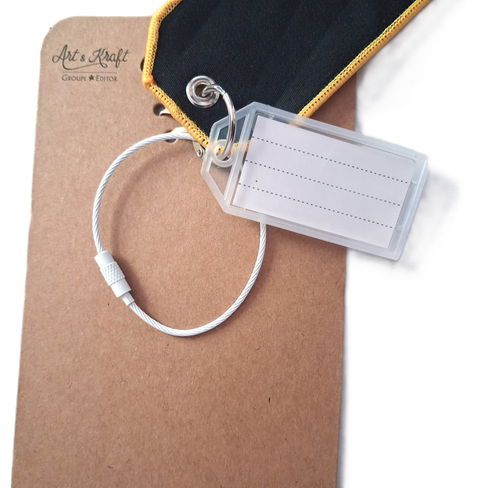 Étiquette bagage PREMIUM tissu « On the road again »