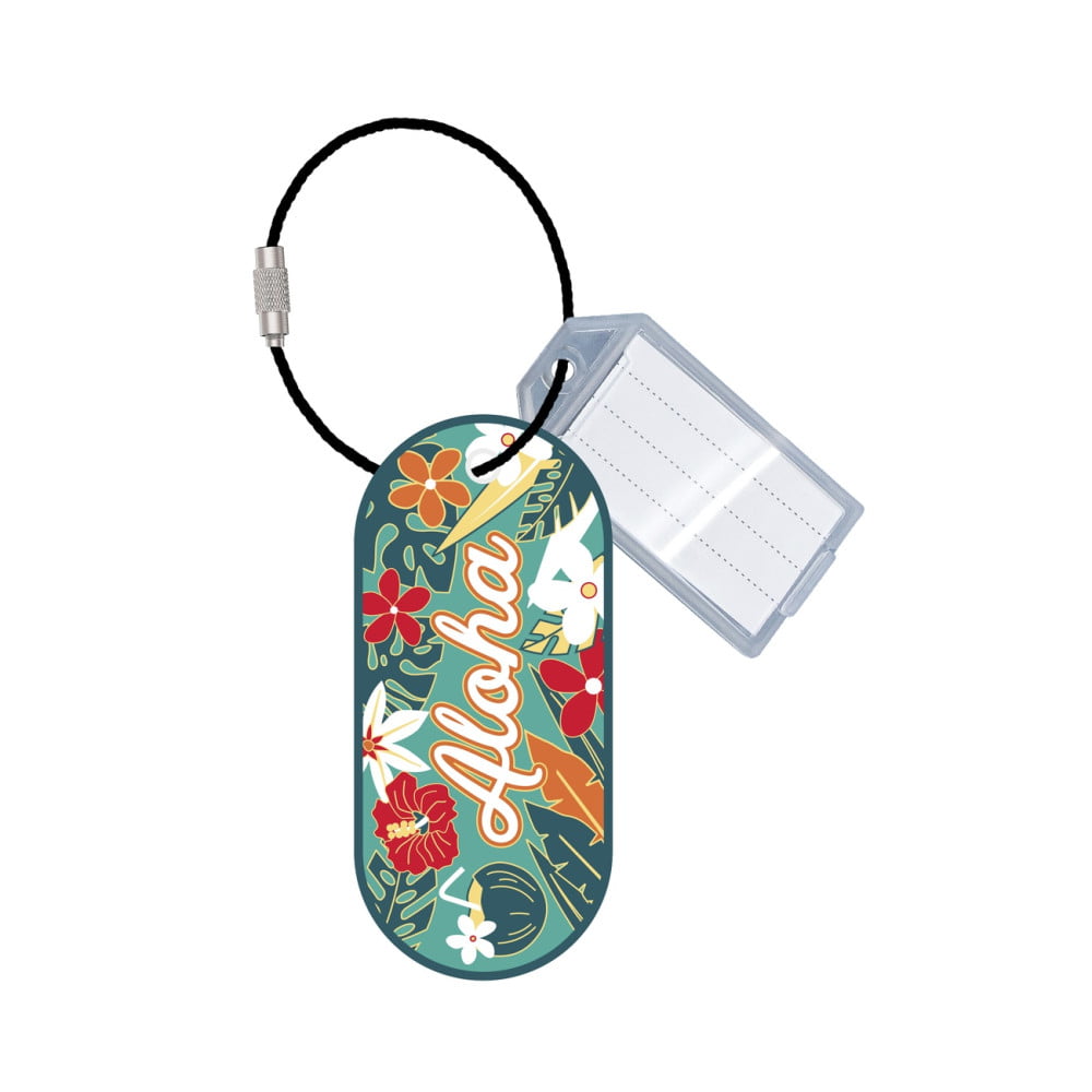 Étiquette bagage PREMIUM tissu « Aloha »