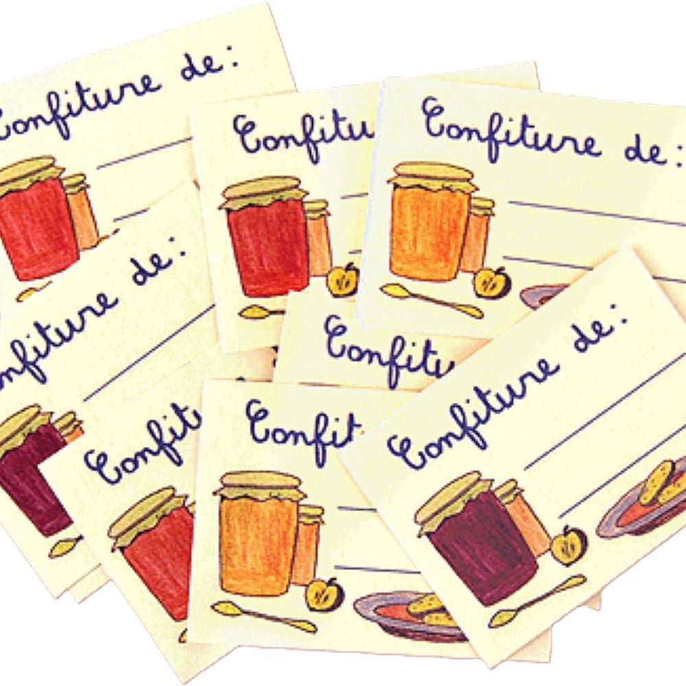 Étiquettes à Confiture – 12 Autocollants Marc Vidal