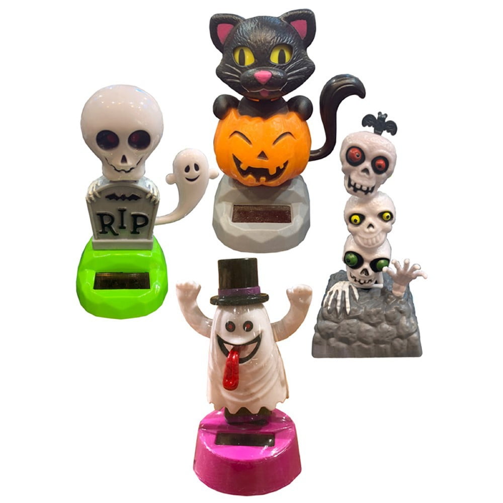Figurine solaire Chat d'Halloween