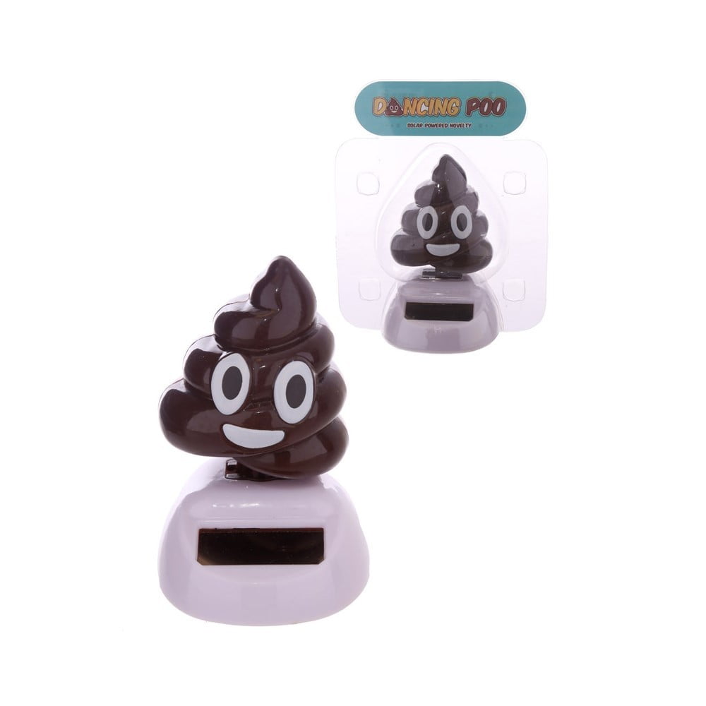 Figurine Solaire Emoji poop 