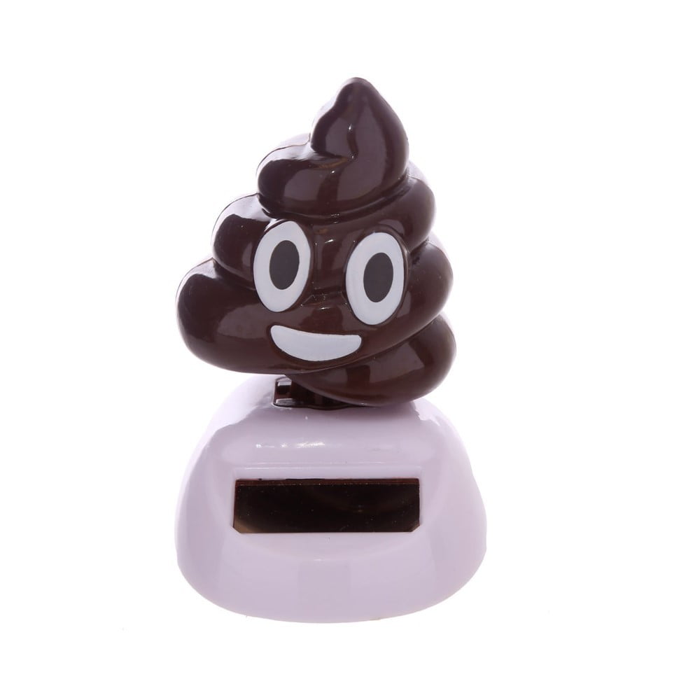 Figurine Solaire Emoji poop 