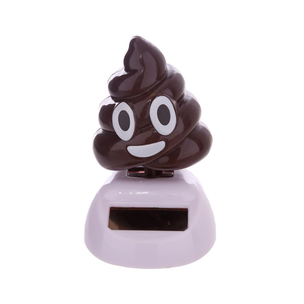 Figurine Solaire Emoji poop 