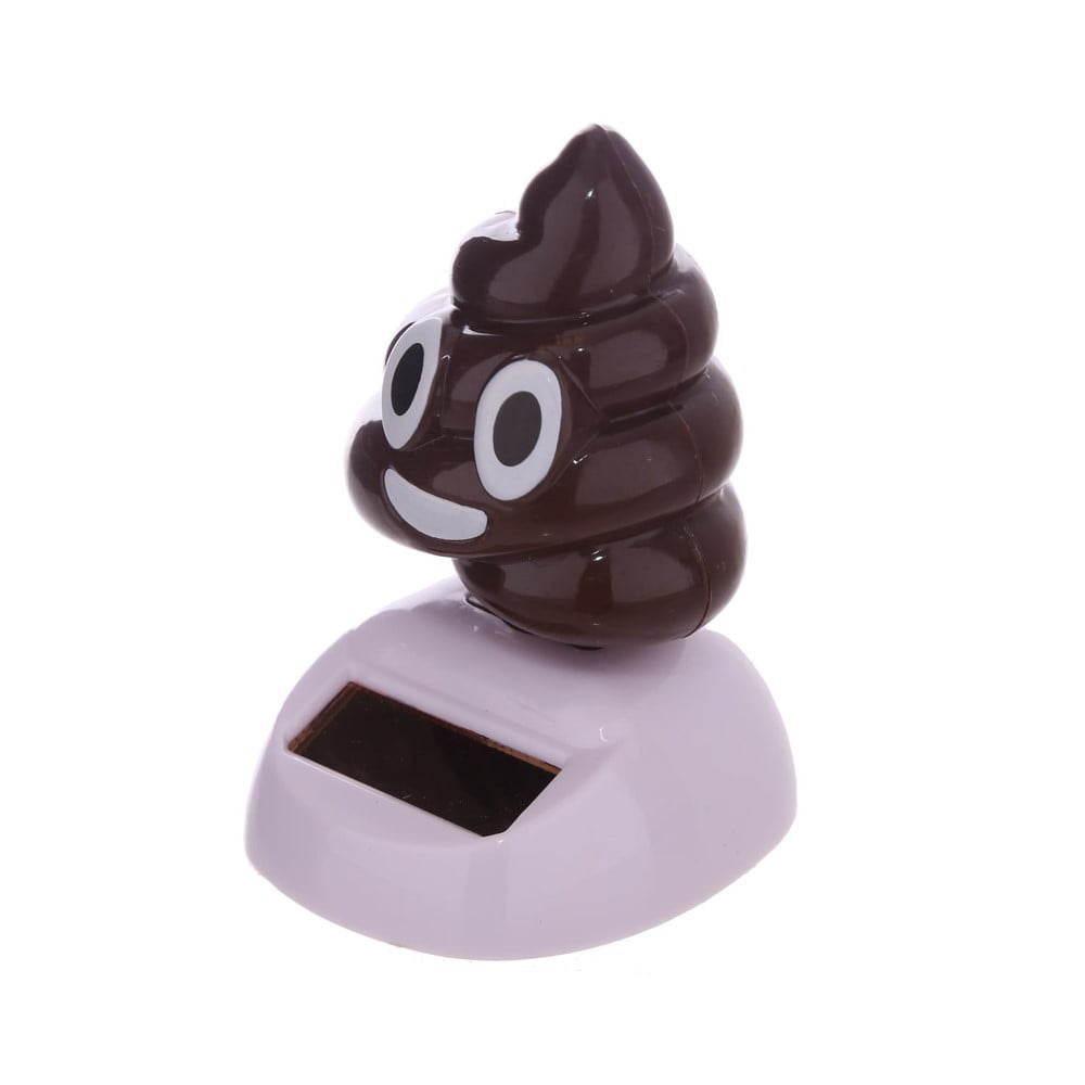 Figurine Solaire Emoji poop 