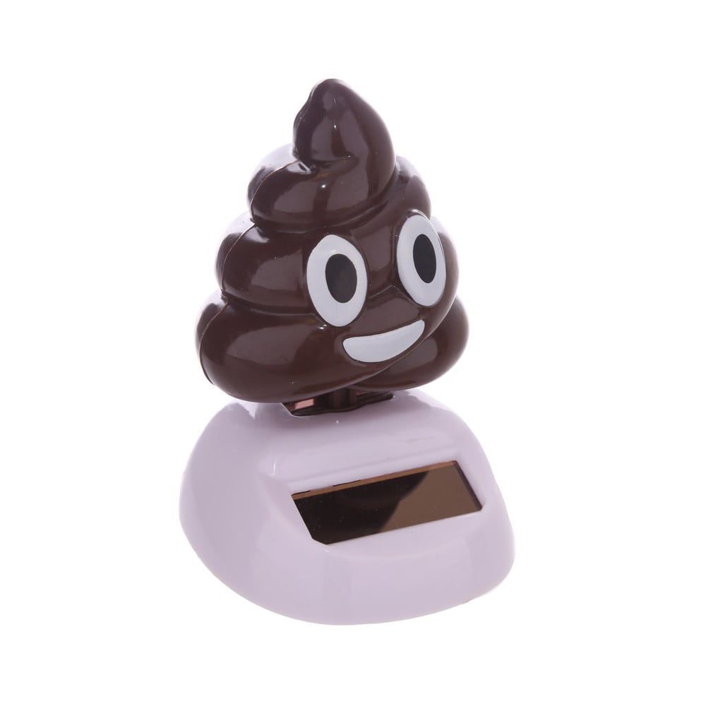 Figurine Solaire Emoji poop