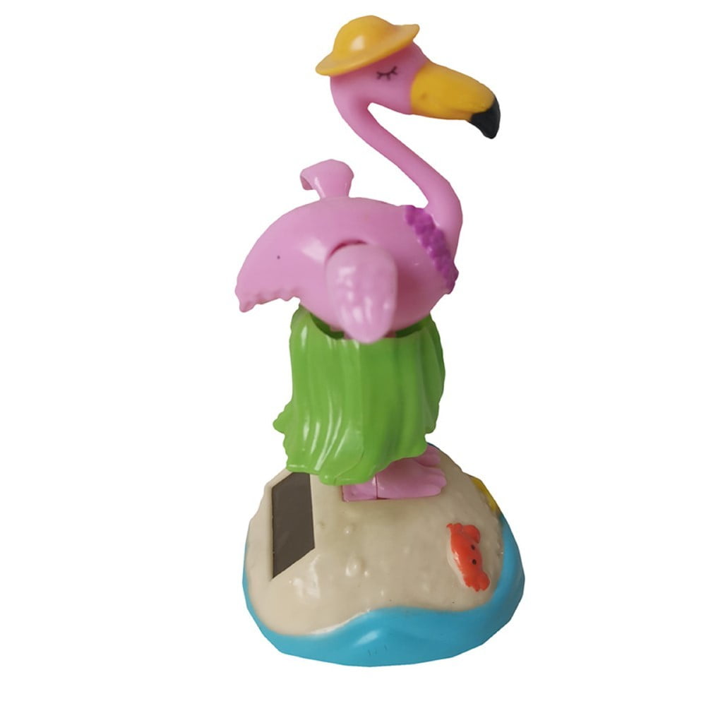 Figurine solaire Flamant Exotique
