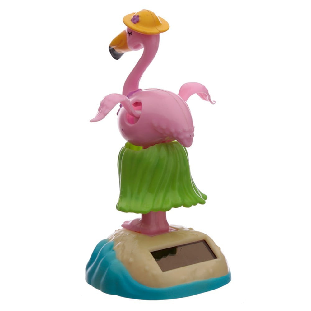 Figurine solaire Flamant Exotique