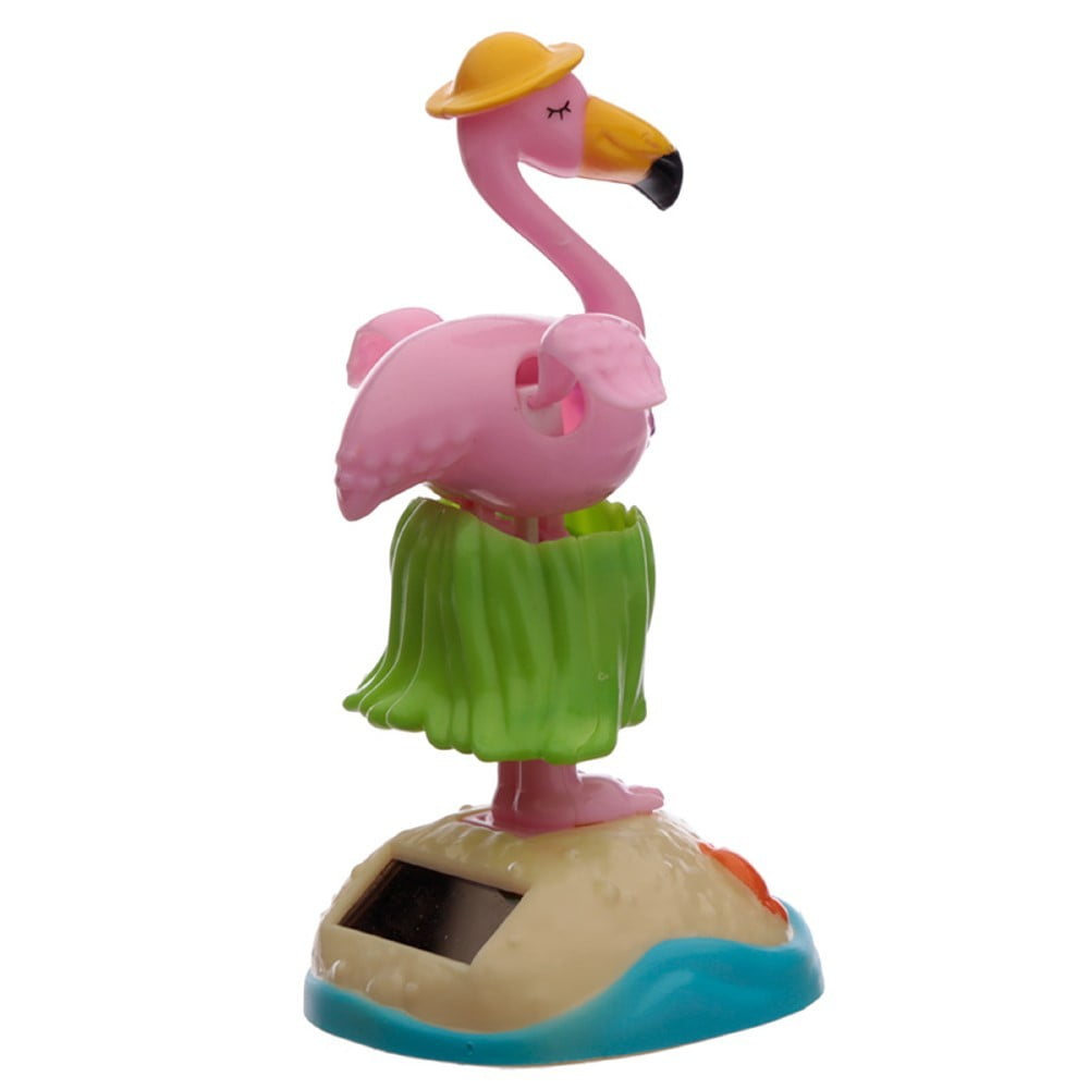 Figurine solaire Flamant Exotique