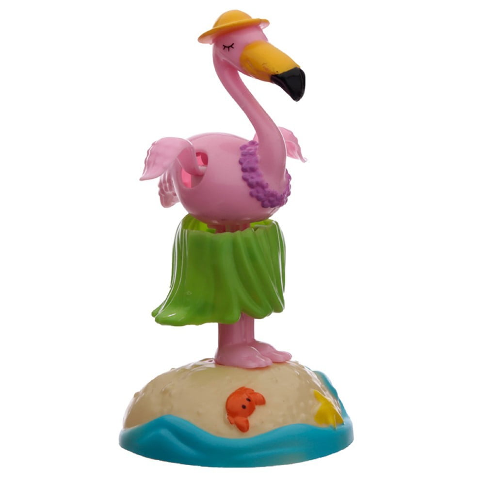 Figurine solaire Flamant Exotique