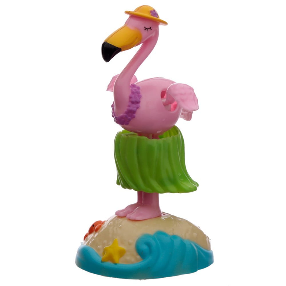 Figurine solaire Flamant Exotique
