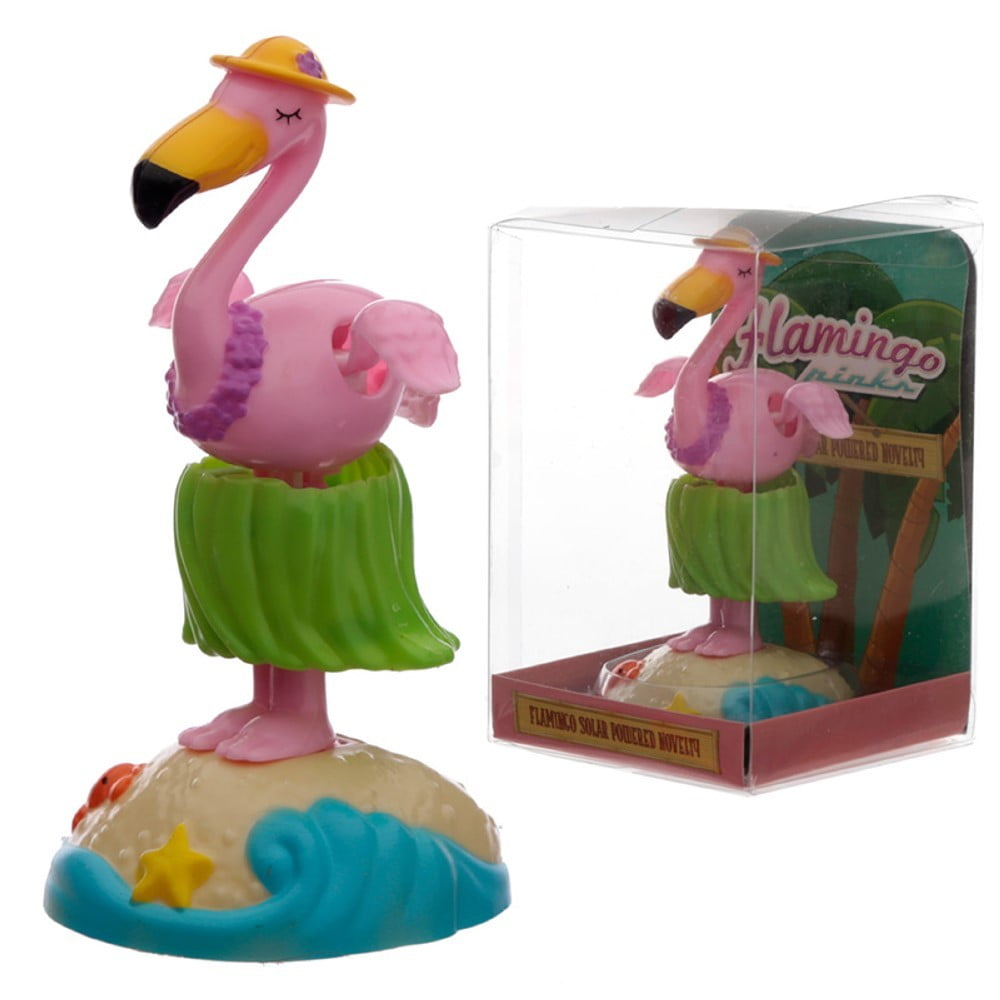 Figurine solaire Flamant Exotique