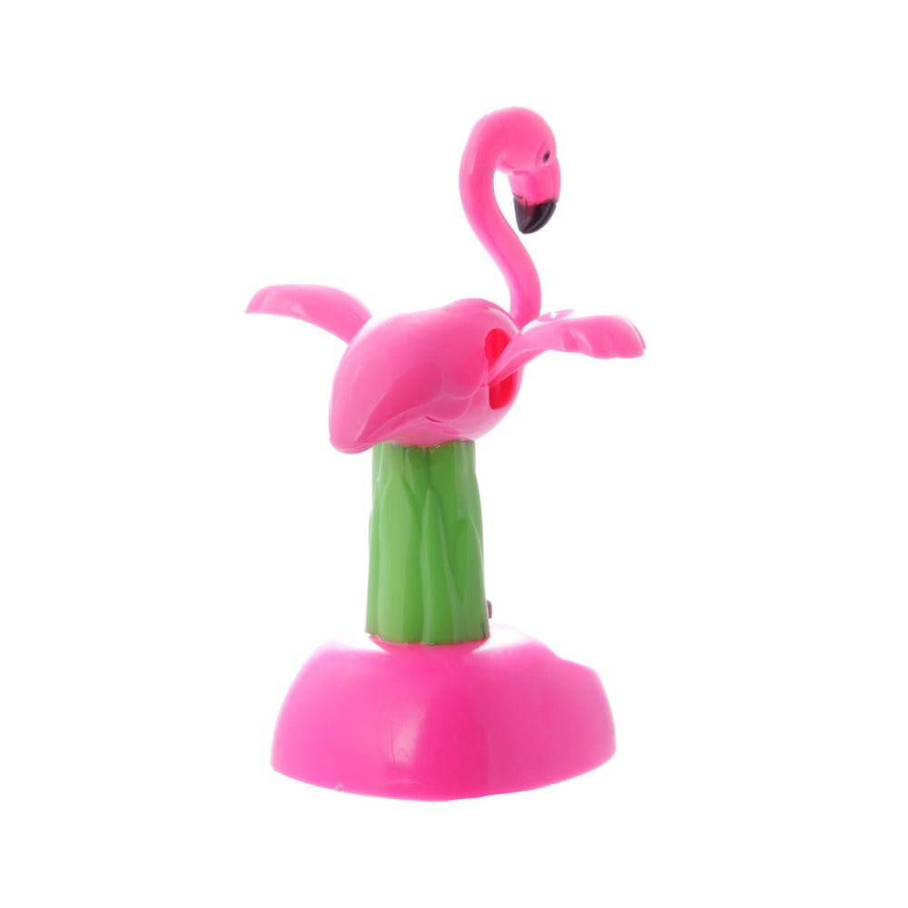 Figurine solaire Flamant rose