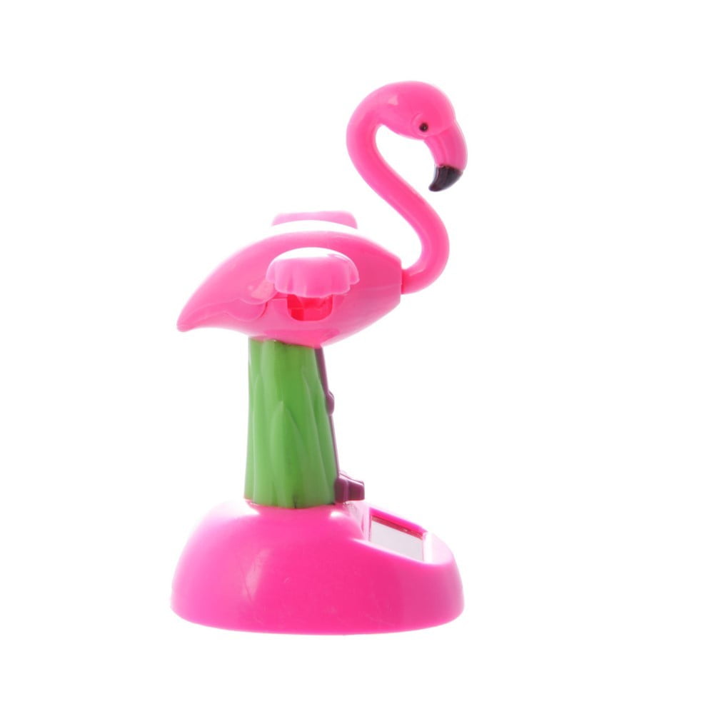 Figurine solaire Flamant rose
