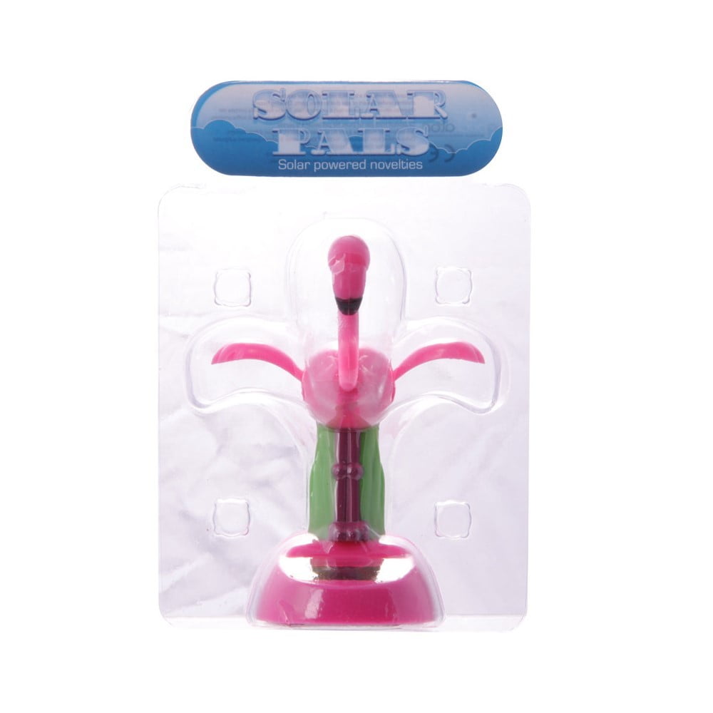 Figurine solaire Flamant rose