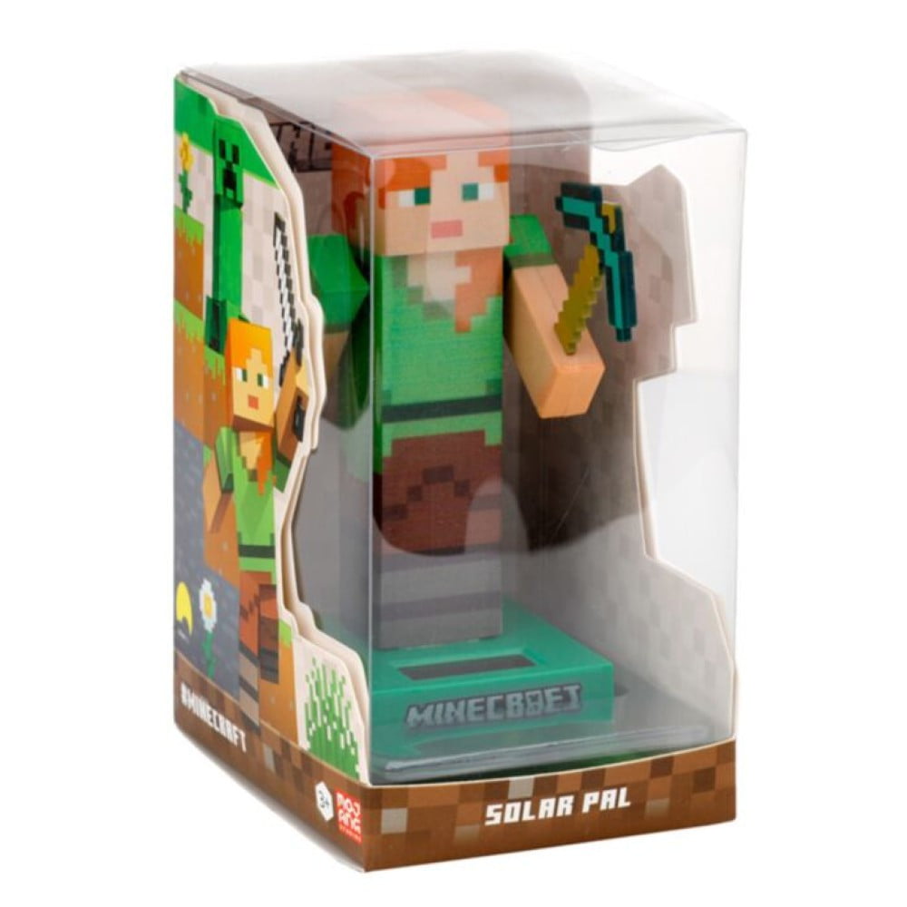 Figurine solaire Minecraft Alex
