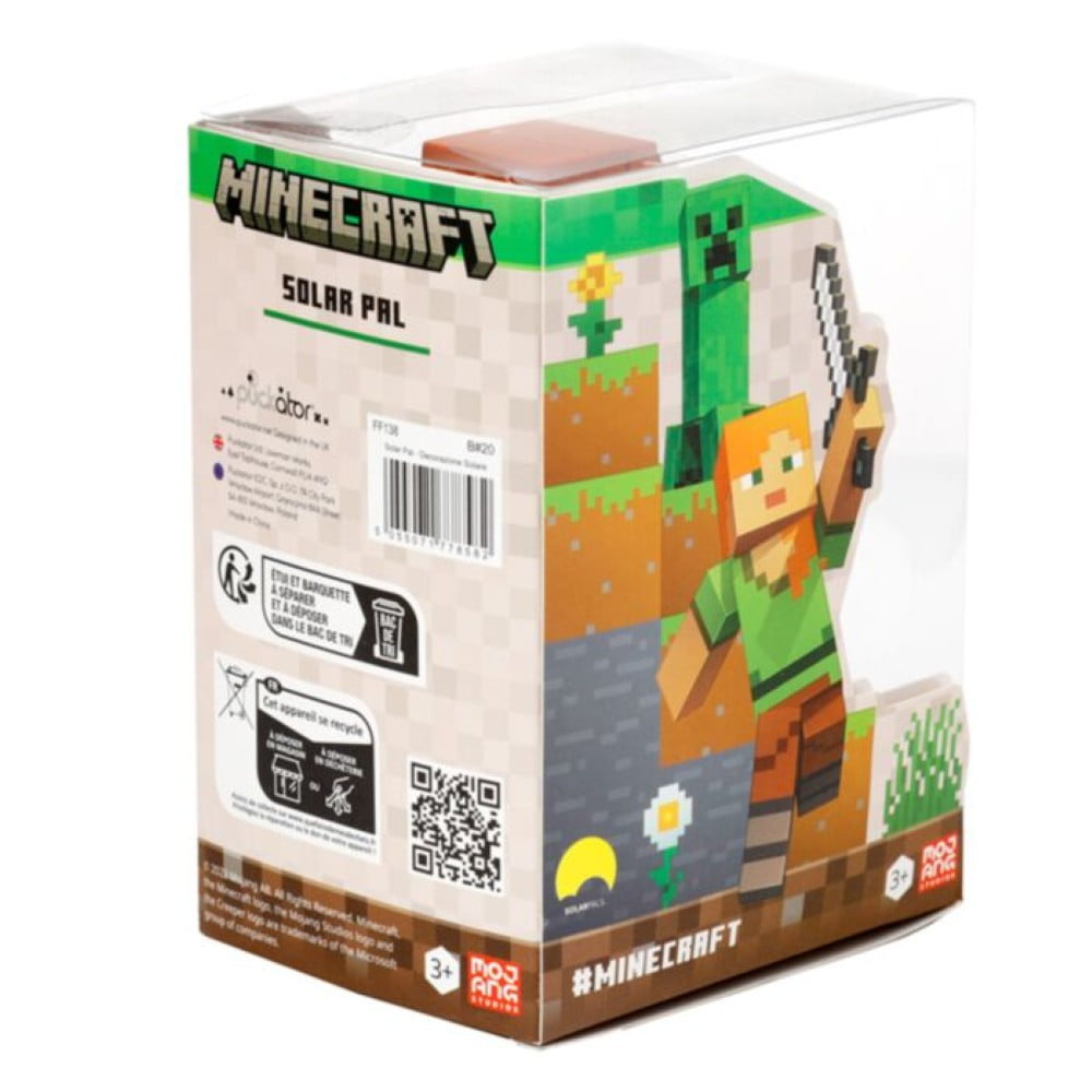 Figurine solaire Minecraft Alex