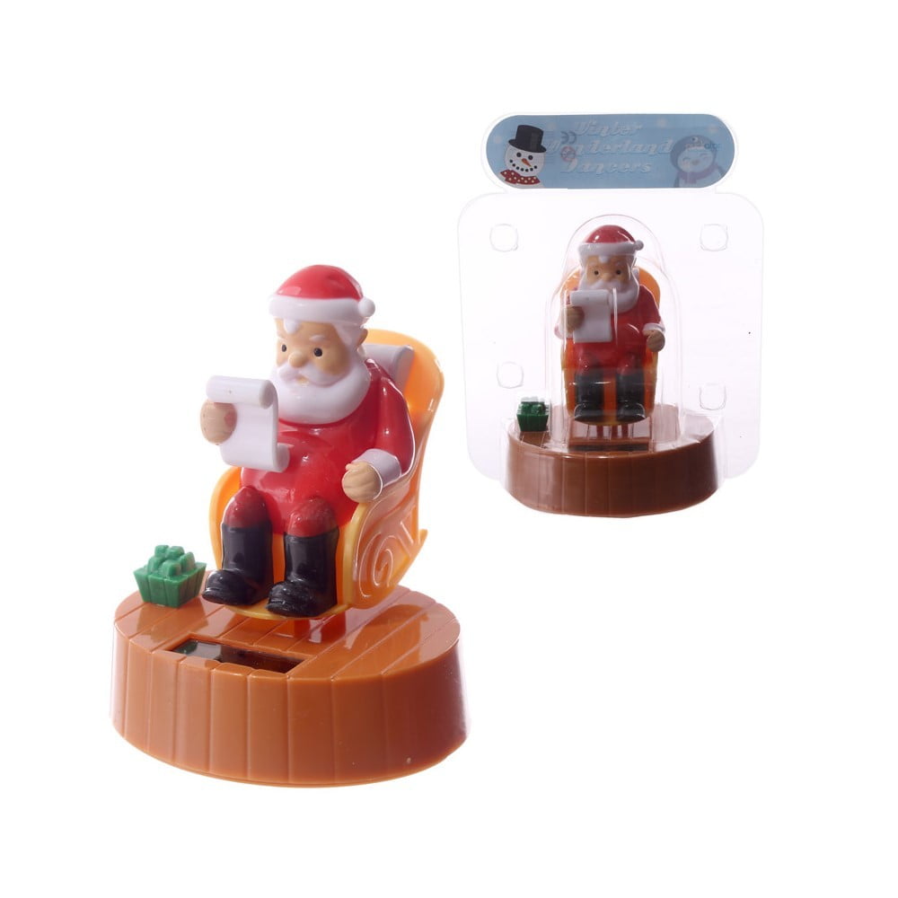 Figurine solaire Père Noël sur Chaise