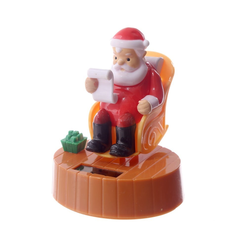Figurine solaire Père Noël sur Chaise