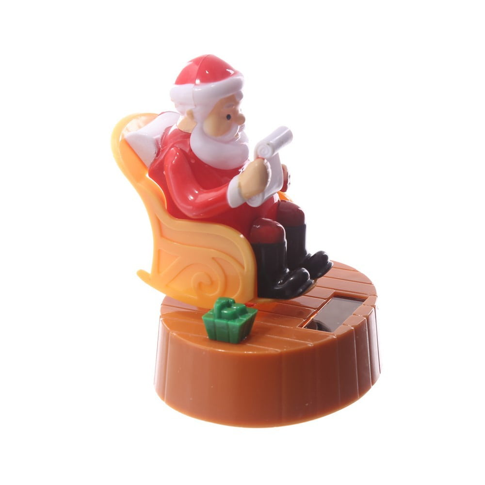 Figurine solaire Père Noël sur Chaise