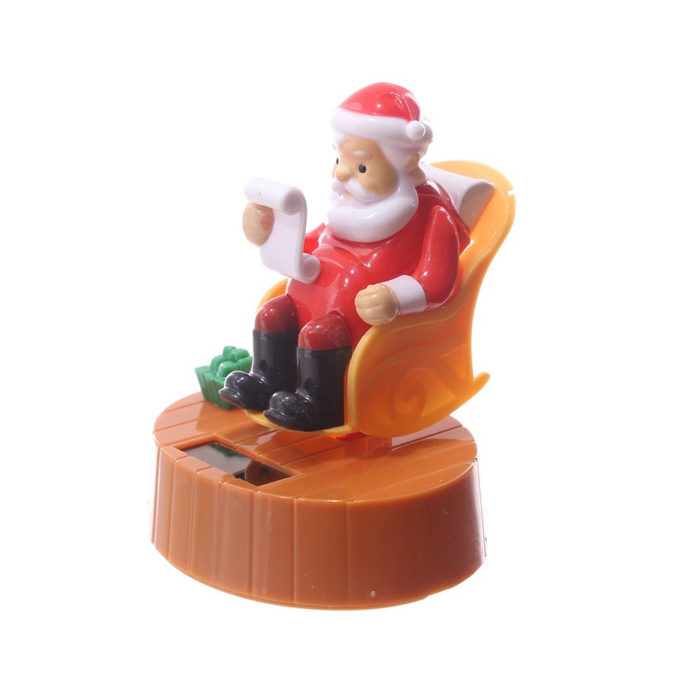 Figurine solaire Père Noël sur Chaise