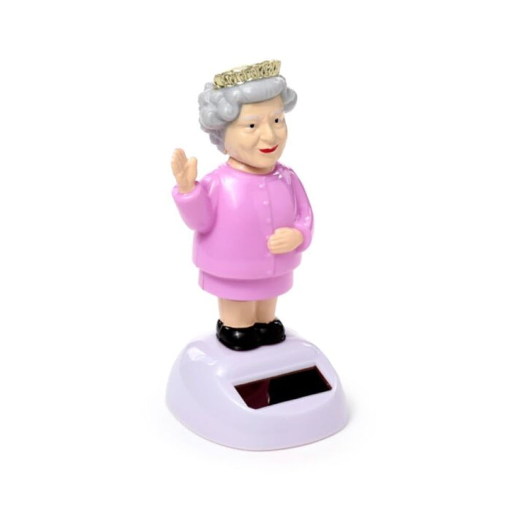 Figurine solaire Reine Elizabeth – Tenue rose pâle