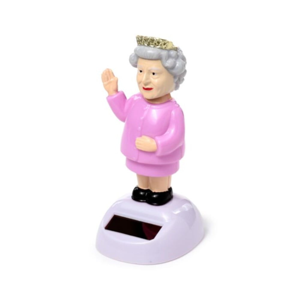 Figurine solaire Reine Elizabeth – Tenue rose pâle