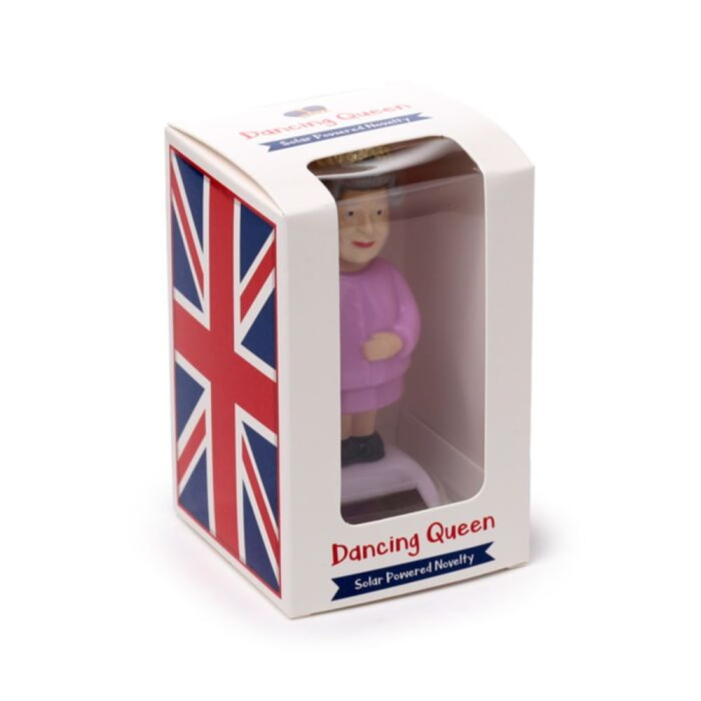 Figurine solaire Reine Elizabeth – Tenue rose pâle