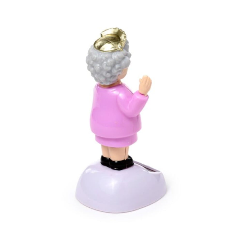 Figurine solaire Reine Elizabeth – Tenue rose pâle