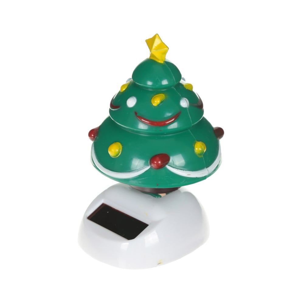 QUUA Figurine Solaire Sapin De Noël Solaire Jouet De Dansant Solaire pour Le Cadeau De Noël Jouet De Danse À Énergie Solaire Père Noël Dansant Décoration De Voiture Et Maison 
