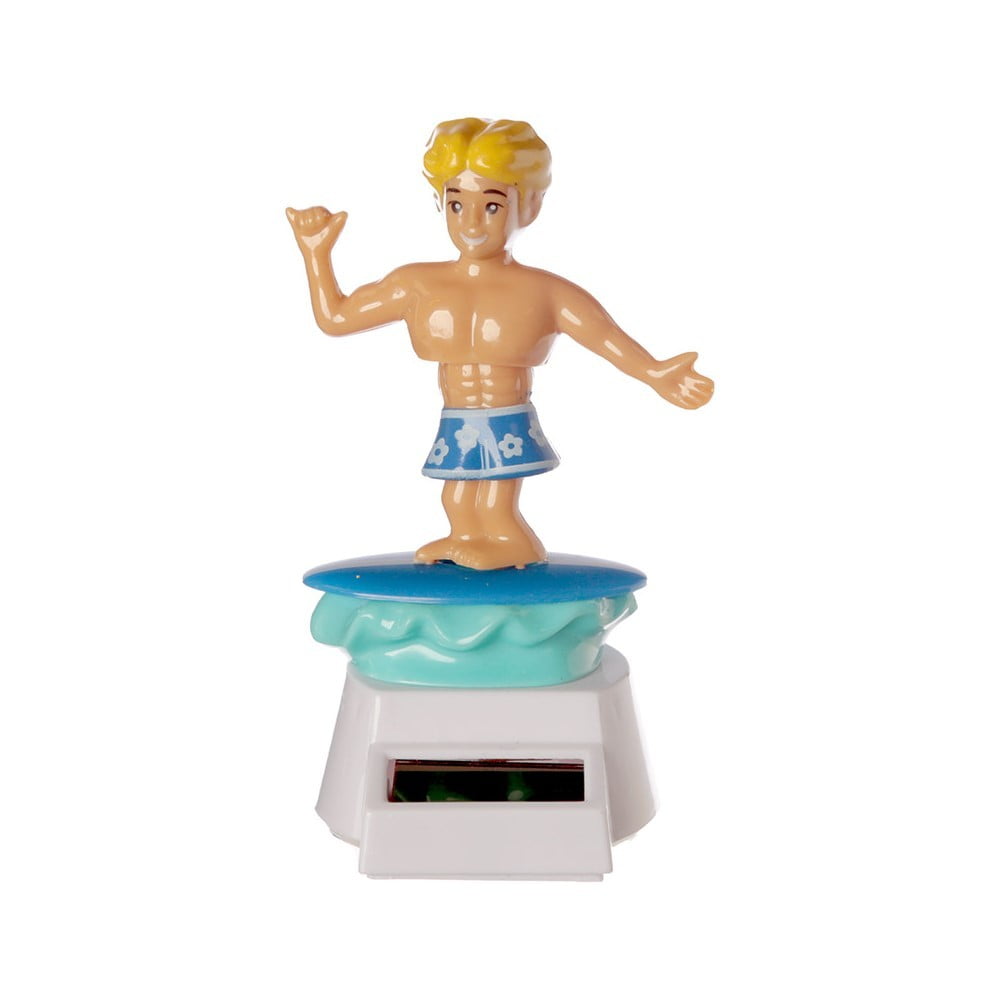Figurine solaire Surfeur bleu